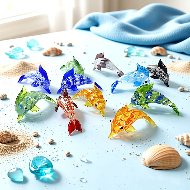 Marine Aquarium Europe - Миниатюрная стеклянная фигурка дельфина ручной работы,
